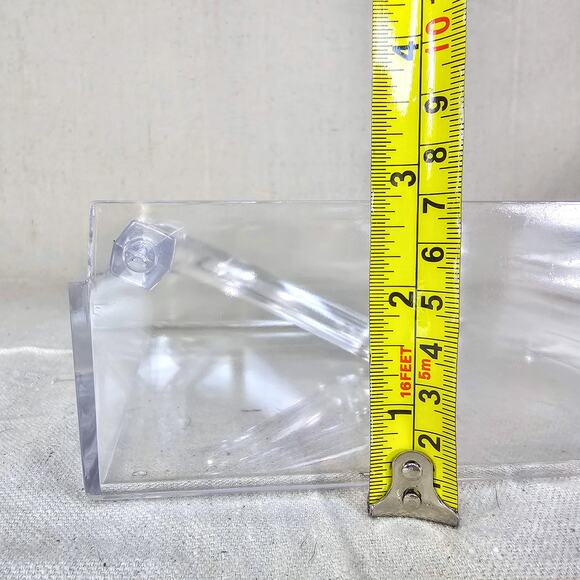 Vintage Clear Lucite Plastic Napkin Holder Butler Mod Retro 7" x 7" NIB USA Made - Picture 9 of 10